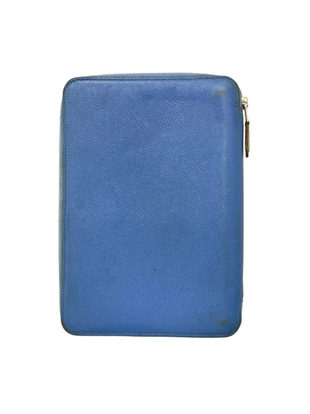 Hermes Notebook Agenda Zip Silk'in Blue Zip Around